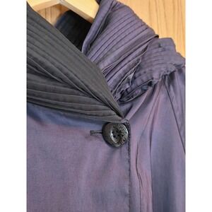 Vintage Bag It London Purple Pleated Swing Coat Jacket Avant Garde Lagenlook M/L